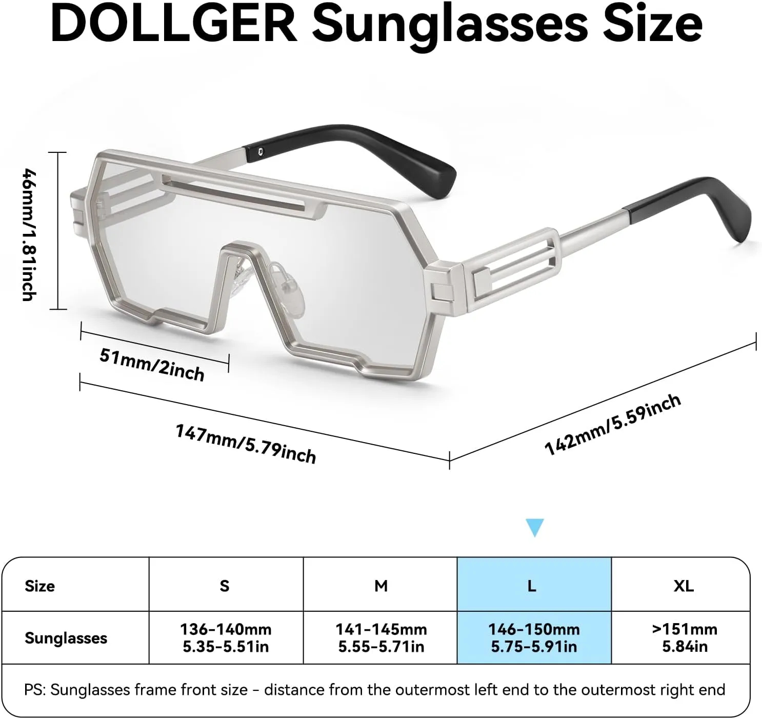 Dollger Retro Steampunk Sunglasses Men Trendy One Piece Irregular Metal Sunglasses
