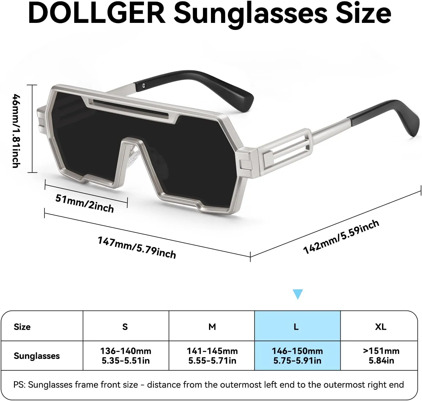 Dollger Retro Steampunk Sunglasses Men Trendy One Piece Irregular Metal Sunglasses
