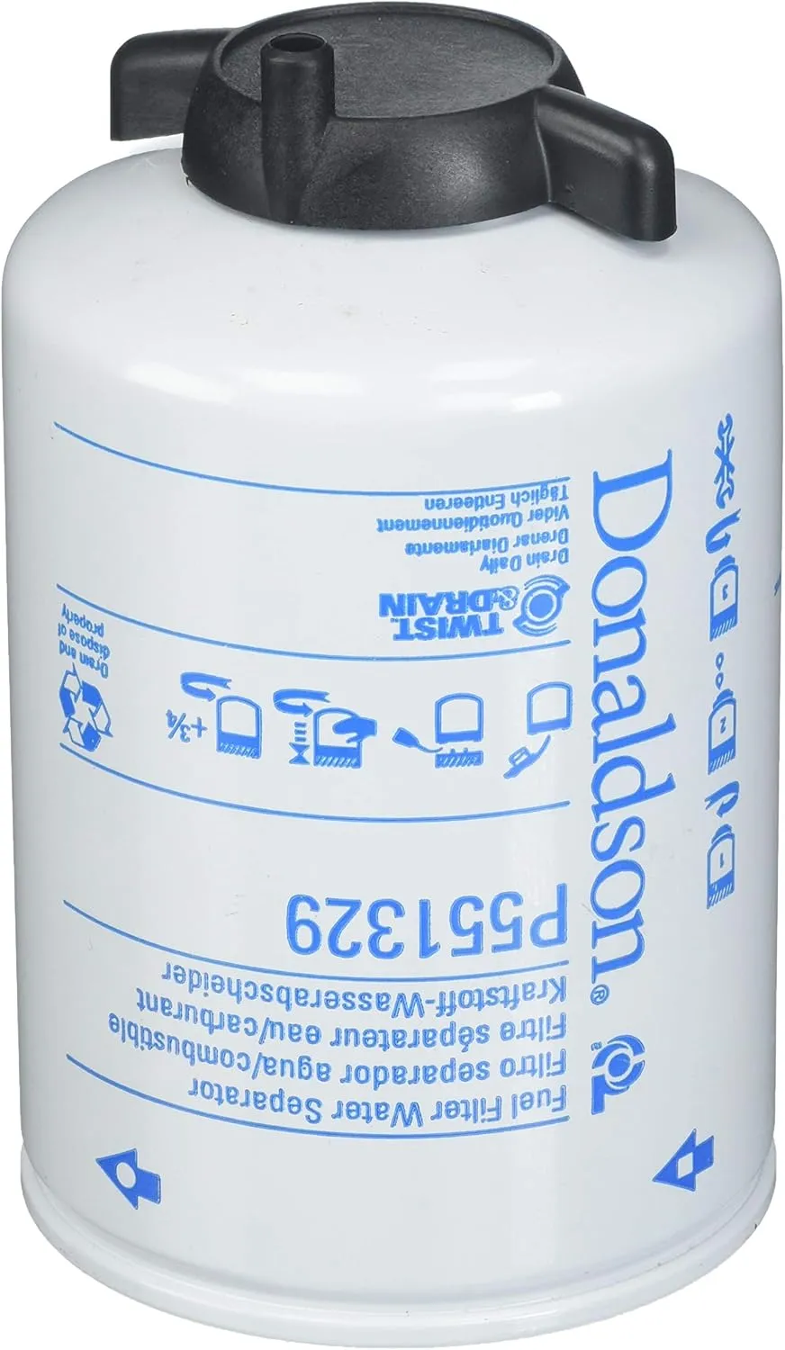 Donaldson P551329 Fuel Filter, Water Separator, Spin-on