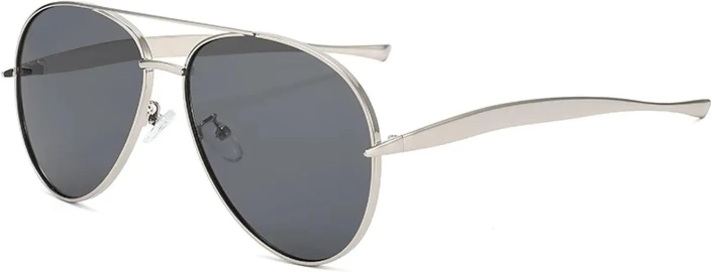 Double-beam Sunglasses with Alloy Frame. Fashionable, Lightweight, Suitable for Driving and Fishing.