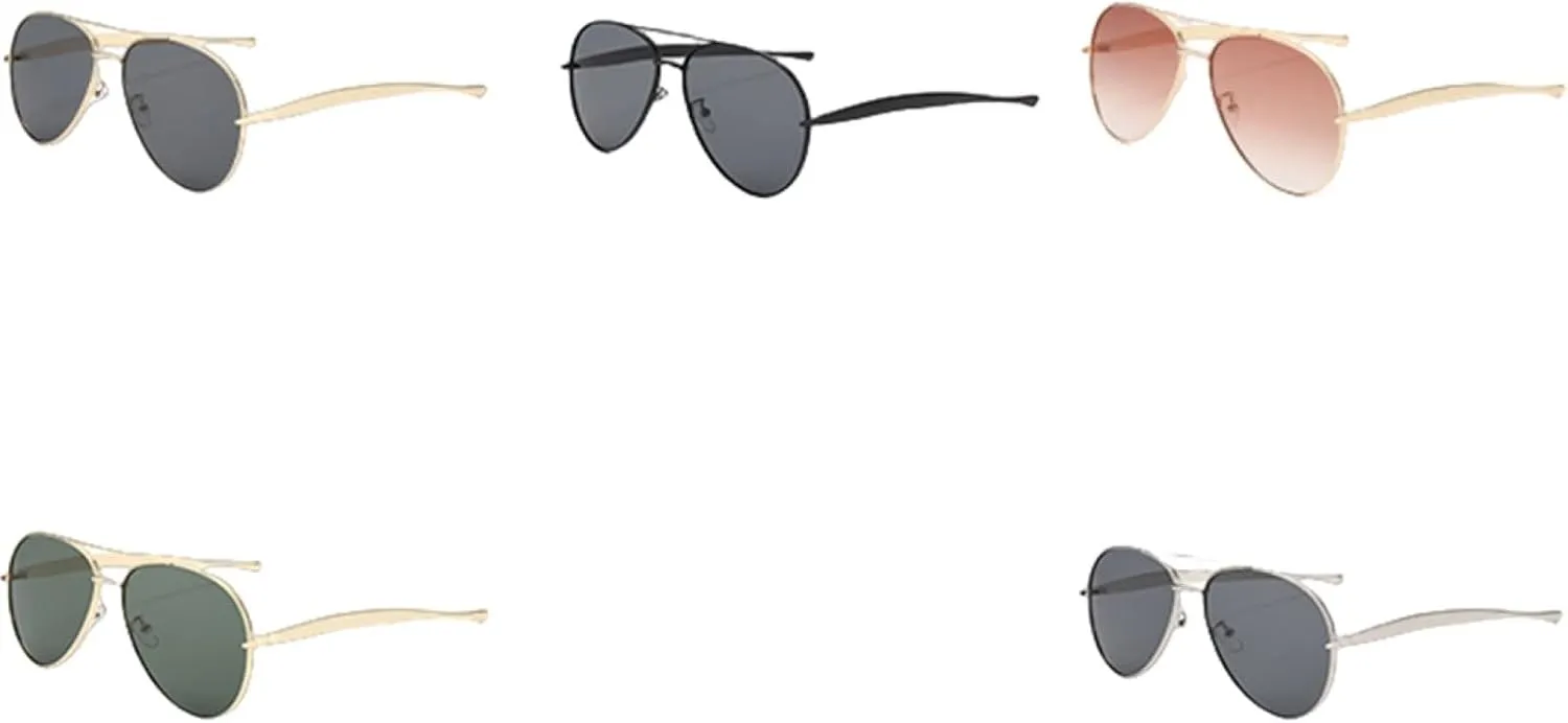 Double-beam Sunglasses with Alloy Frame. Fashionable, Lightweight, Suitable for Driving and Fishing.