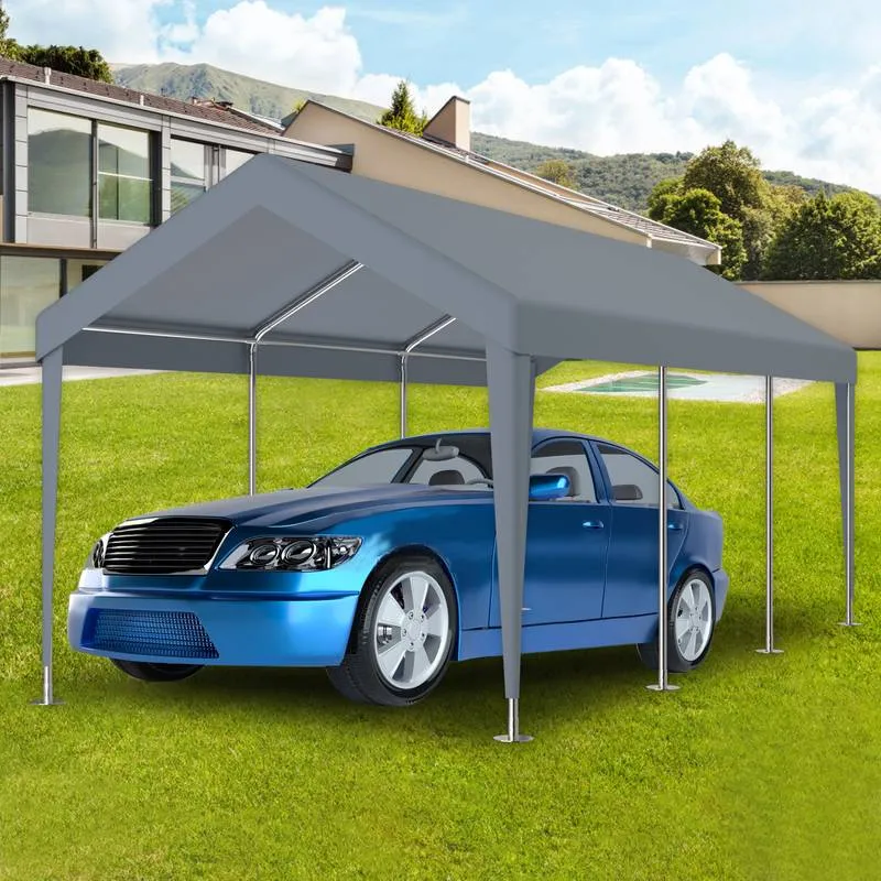 Durable Carport Canopy Cover - Waterproof & UV-Resistant with Elastic Buckles