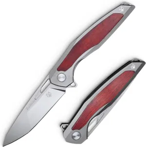 EDC Folding Knife, 8.8 Inch D2 Blade Pocket Knife for Outdoor, Camping, Hunting, Survival Gear, Tactical Knife with Clip, Unboxing Tool, Red Handle, Christmas Gifts for Men & Women