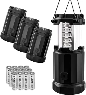 Etekcity Camping Lantern Battery Powered LED for Power Outages, Emergency Light for Hurricane Supplies Survival Kits, Operated Lamp, Camping Gear Accessories Essentials, 2 Pack