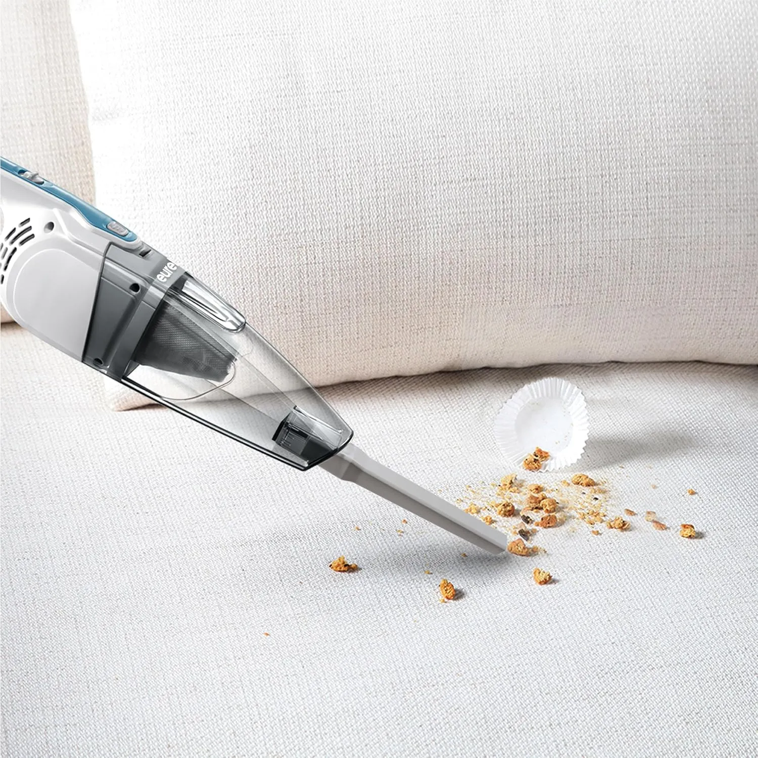 Eureka Corded Stick Vacuum Cleaner for Home Pet Hair, Lightweight Stick Vacuum Cleaner with Powerful Suction for Carpet Tile and Hard Floor, Aqua Blue, 3-in-1 Handheld Vac NES100