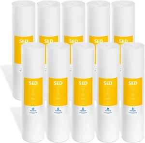 Express Water – 10 Pack Sediment Replacement Filter – Whole House Replacement Water Filter – SED High Capacity Water Filter – 5 Micron Water Filter – 4.5” x 20” inch