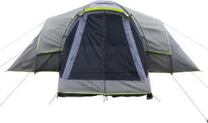 Family Camping Tent, 10 Person Family Tent with Included Rainfly, Carry Bag, and Spacious Interior, Fits Three Rooms and Sets Up in 15 Minutes,Dark Gray