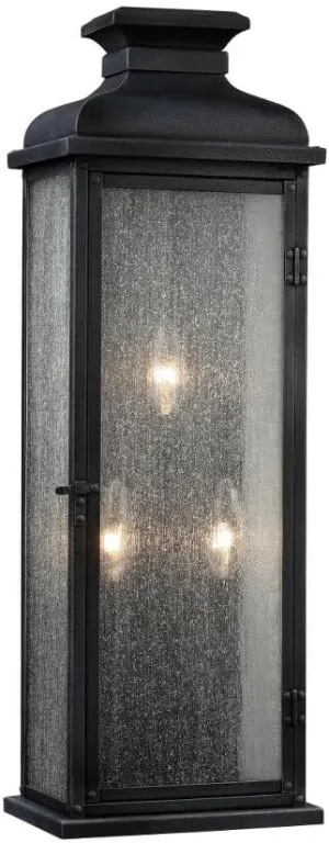 Feiss Generation Lighting-Sean Lavin-Three Light Outdoor Wall Sconce in Transitional Style-8 Inch Wide by 23.88 Inch Tall