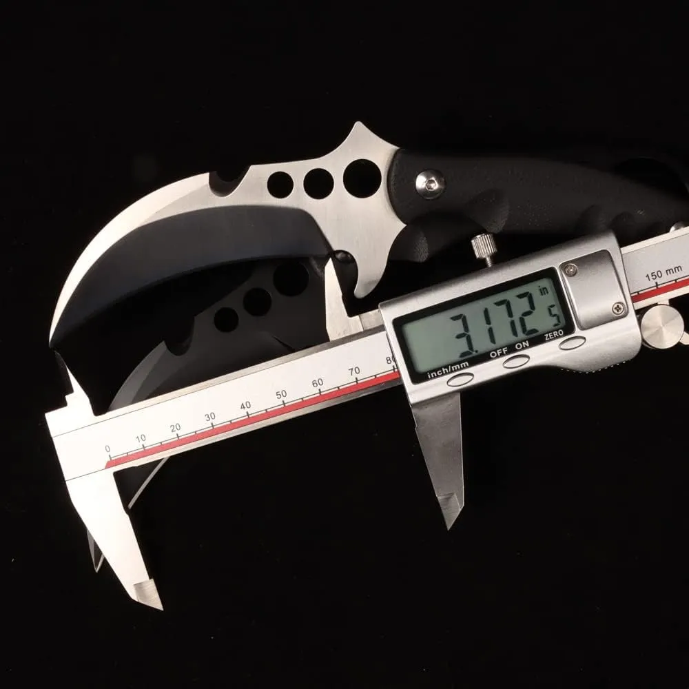 Fixed Blade Knife High grade steel G10 Handle 4.5 Inches,Outdoor Claw Knife,Camping EDC Tools, Kydex Sheaths (silver)