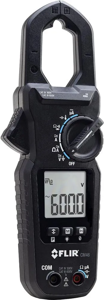 FLIR CM46 Professional 400A True RMS Clamp Meter with Accu-Tip and Temperature Measurements