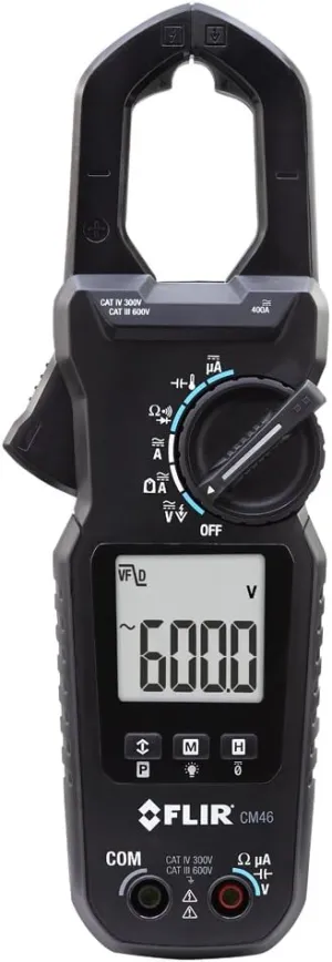FLIR CM46 Professional 400A True RMS Clamp Meter with Accu-Tip and Temperature Measurements