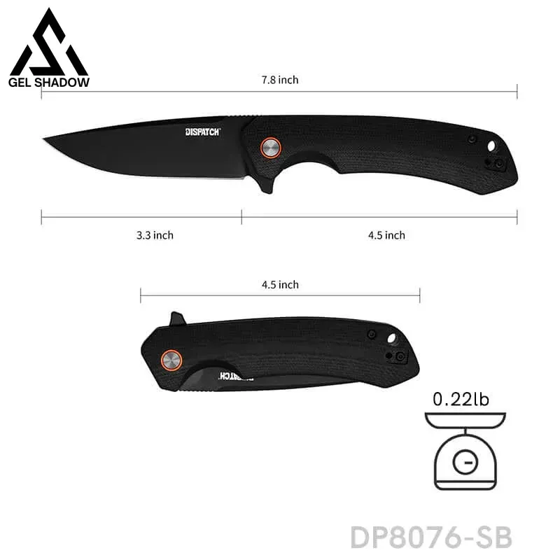 Folding Pocket Knife with D2 Steel, G10 Handle & Ball Bearing Flipper