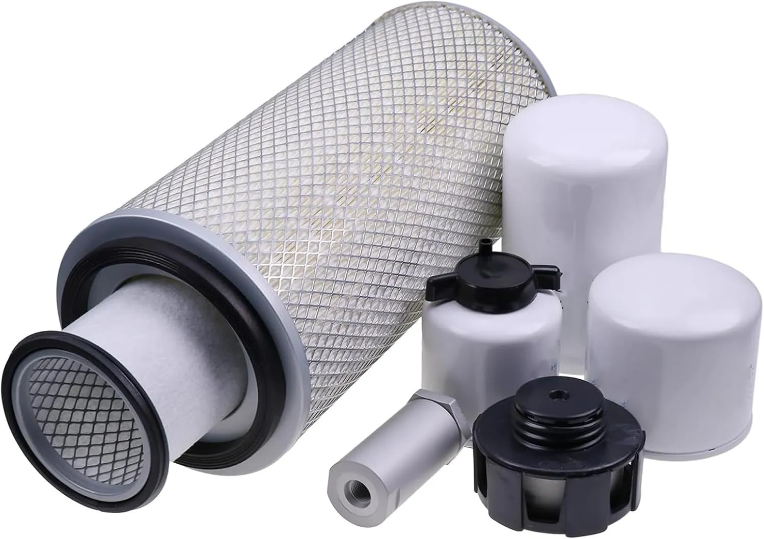 FridayParts Maintenance Filter Kit Compatible for Bobcat Skid Steer A300 S220 S250 S300 S330 Track Loader T250 T300 T320 Replacement
