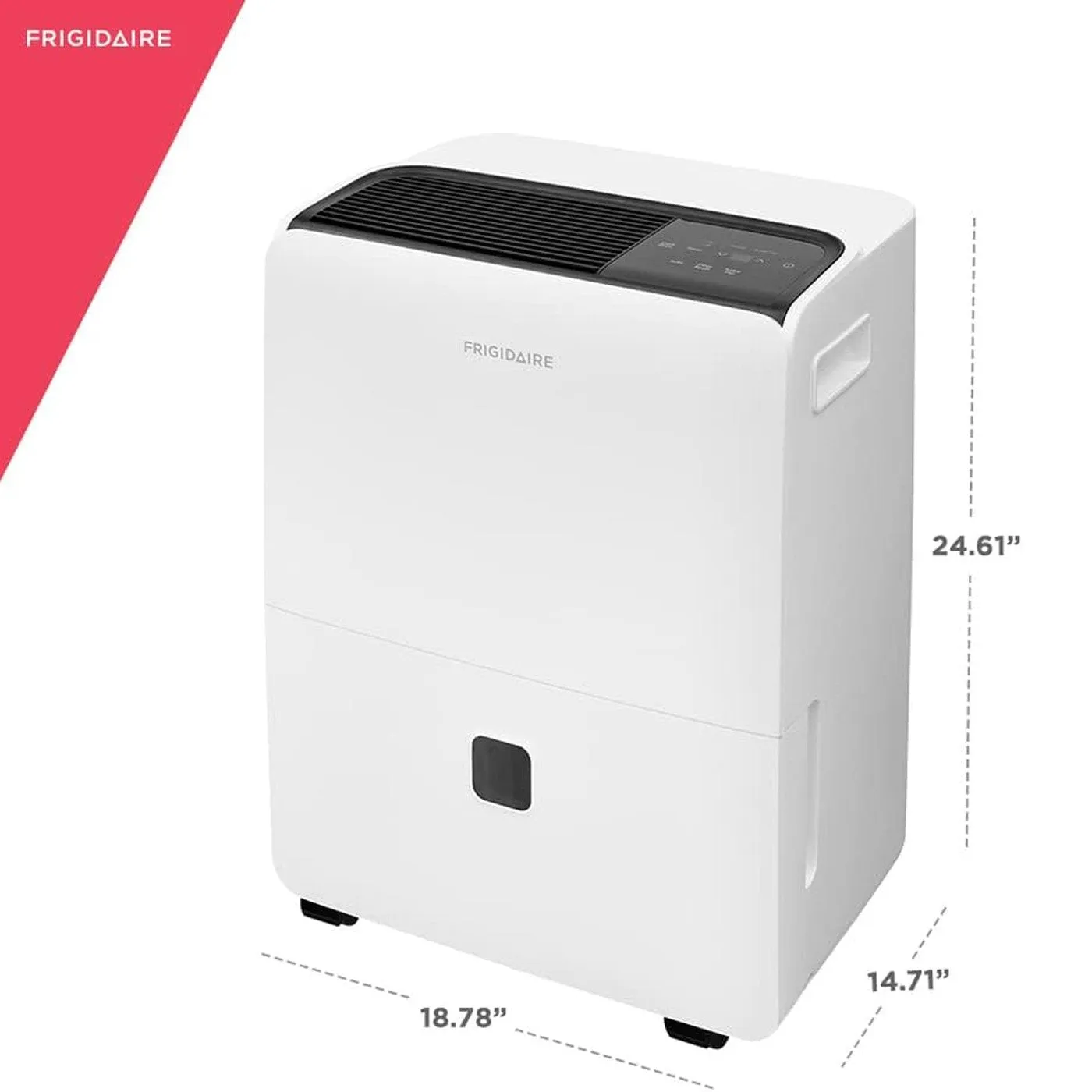 Frigidaire FFAD6022W1 Dehumidifier, High Humidity 60 Pint Capacity Dehumidifier