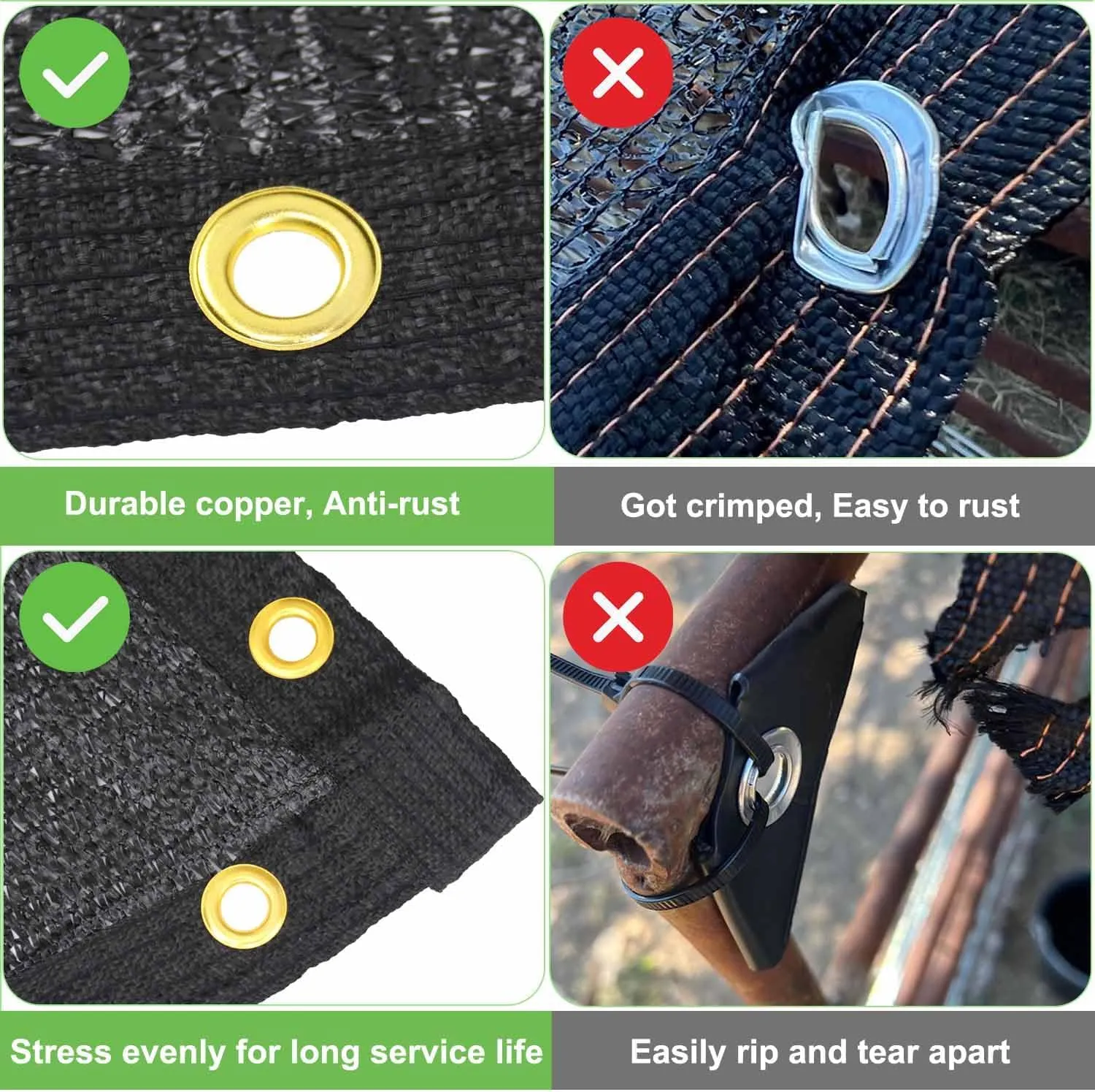Garden 70% Shade Cloth, 10 x 20 FT Black Sun Shade Net, Mesh Sun Shade Tarp with Reinforced Brass Grommets, Sunblock Shade Cloths for Plants Cover, Greenhouse, Patio, Chicken Coop, Tomatoes