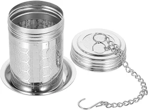 Garneck 2 Sets Stainless Steel Tea Strainer Tea Leaves Loose Leaf Tea Steeper for Loose Tea Portable Tea Strainer Tea Loose Leaf Mesh Tea Infuser Tea-leaf Filter for Home Travel Tea Silver