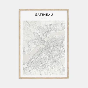 Gatineau Map Poster Gatineau Map Print Gatineau Personalized Map Art Gatineau Wall Art Gatineau Travel Poster Travel Gift Quebec