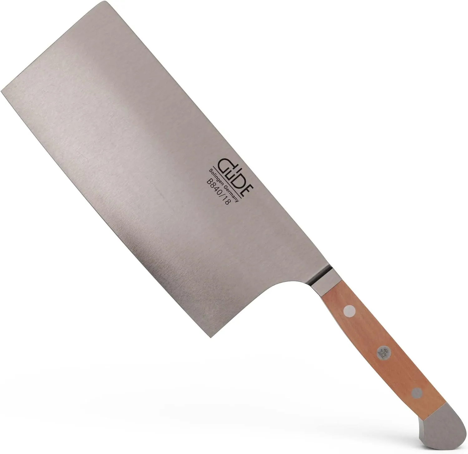 Güde Alpha Pear Series Hand Forged/Sharpened Cleaver, 7-in and 10-oz - Ice Hardened Steel - Made in Solingen, Germany Since 1910