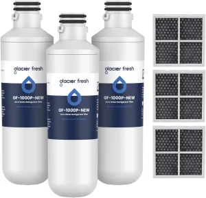 GLACIER FRESH LT1000PC Replacement Water Filter, Compatible with LT1000PC/PCS, LT1000PC, LT-1000PC, MDJ64844601, ADQ747935 ADQ74793504 Filter and LT120F ADQ73334008 Fresh Air (3 3)