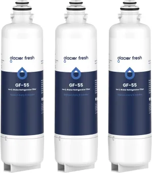 GLACIER FRESH Replacement for Bosch 11025825 Ultra Clarity Pro Refrigerator Water Filter BORPLFTR50, Compatible with 12033030, 12028325, 11032531, BORPLFTR50, WFC100MF, B36CT80SNS, B36CL80ENS (3 Pack)