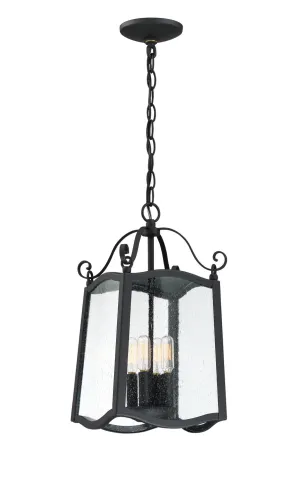 Glenwood Four Light Hanging Lantern in Black