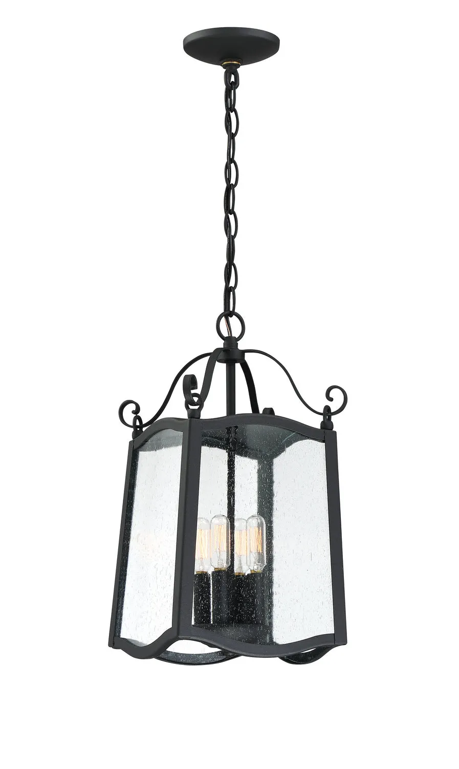 Glenwood Four Light Hanging Lantern in Black