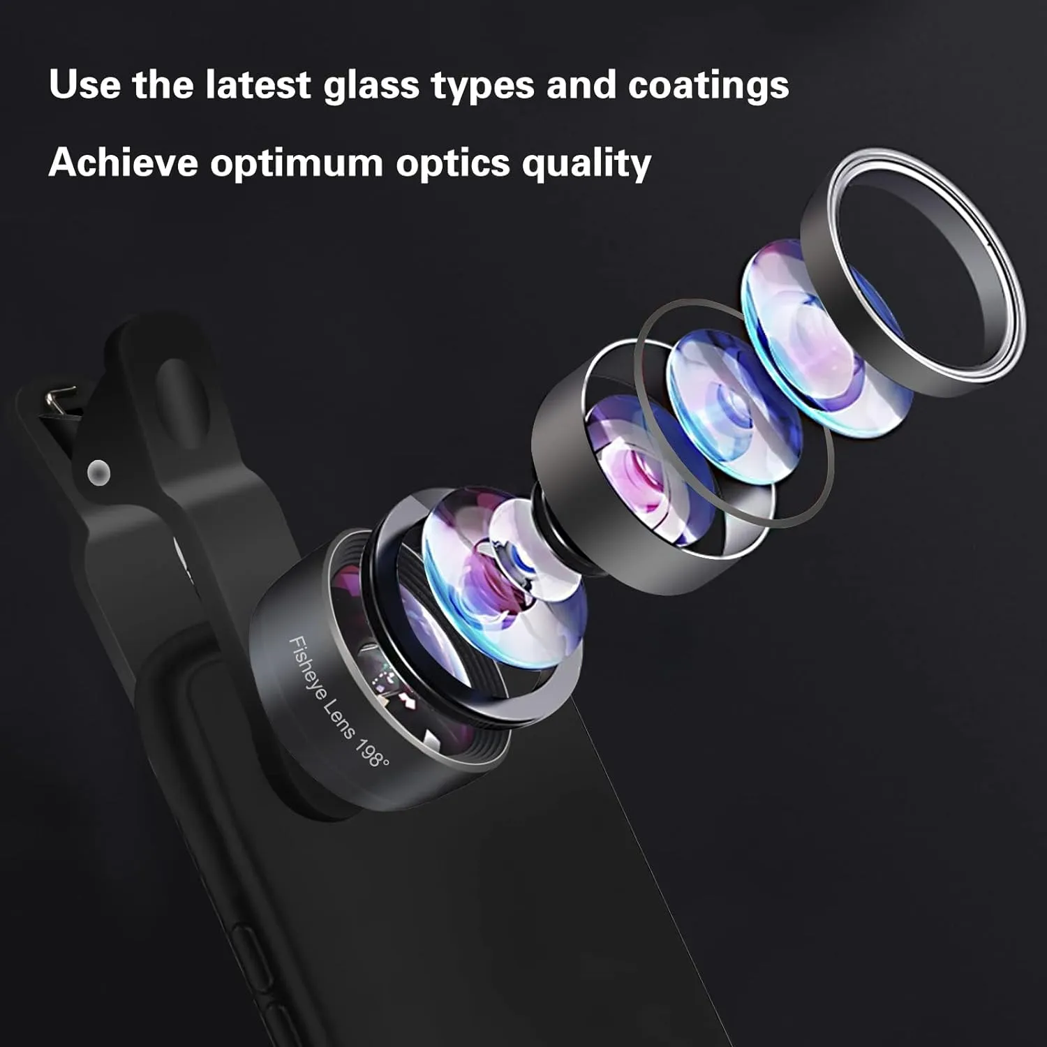 Godefa Phone Camera Lens Kit, 14 in 1 Lenses with Selfie Light for iPhone 14 13 12 11 Xs X Pro Samsung and Other Andriod Smartphone, Universal Clip on Wide Angle Macro  Fisheye Camera Lenses