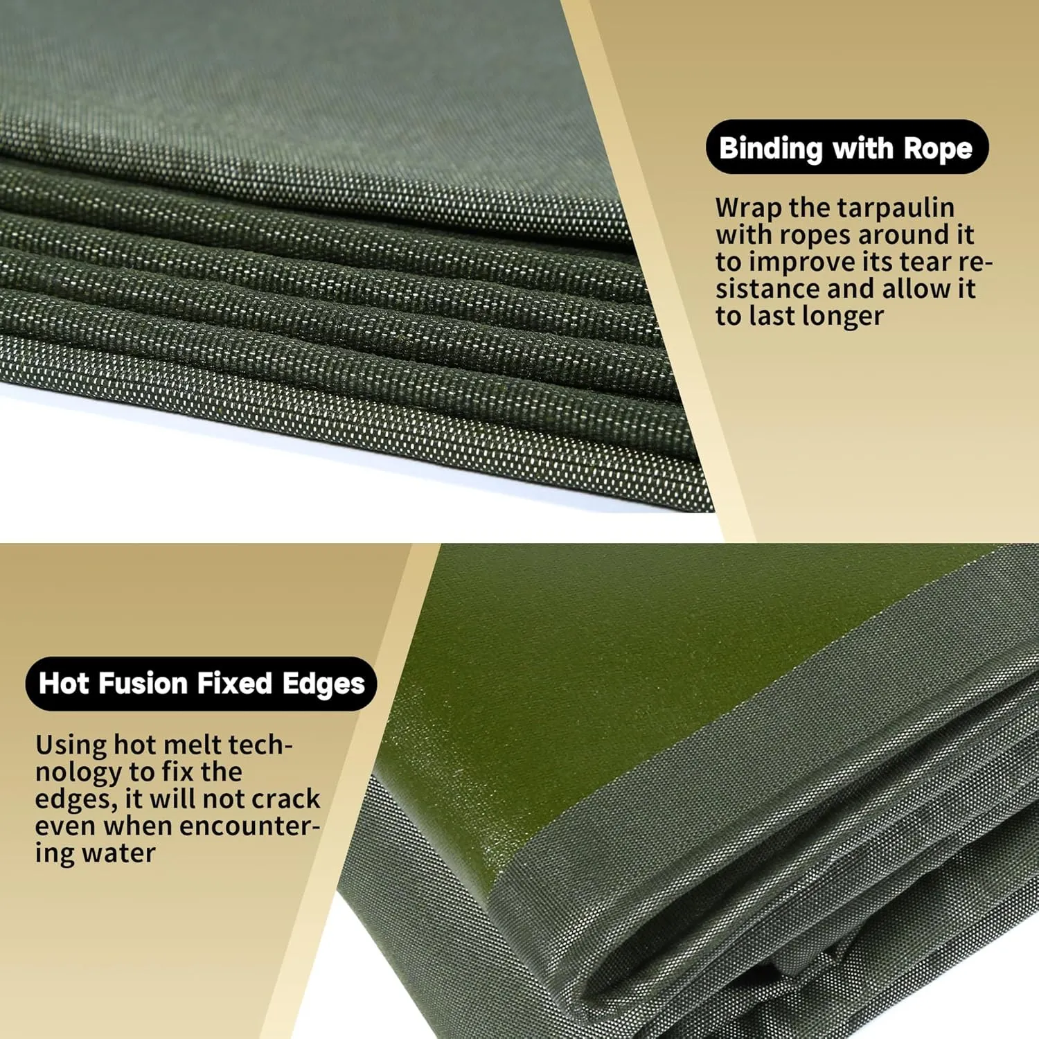 Green 5x7 feet 22 Mil Heavy Duty Organic Silicone Coating Waterproof Tarps,Tear Resistant Tarpaulin with Grommets&Reinforced Edges,for Outdoor Camping, Pool,Boat