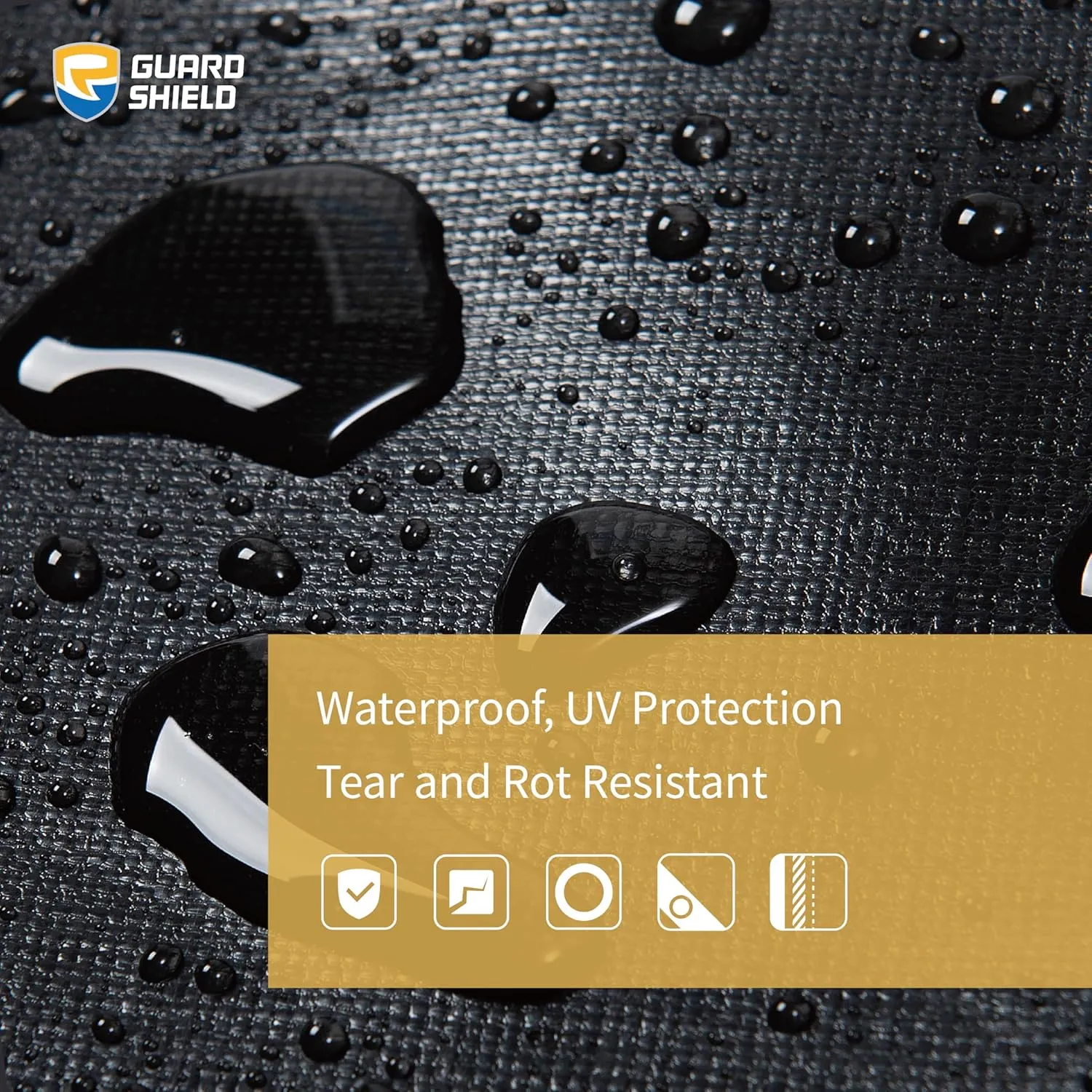GUARD SHIELD Extreme Heavy Duty Black Poly Tarp 18x24 Feet Cover Waterproof Tarps 20mil Thick UV and Tear Resistant Tarpaulin