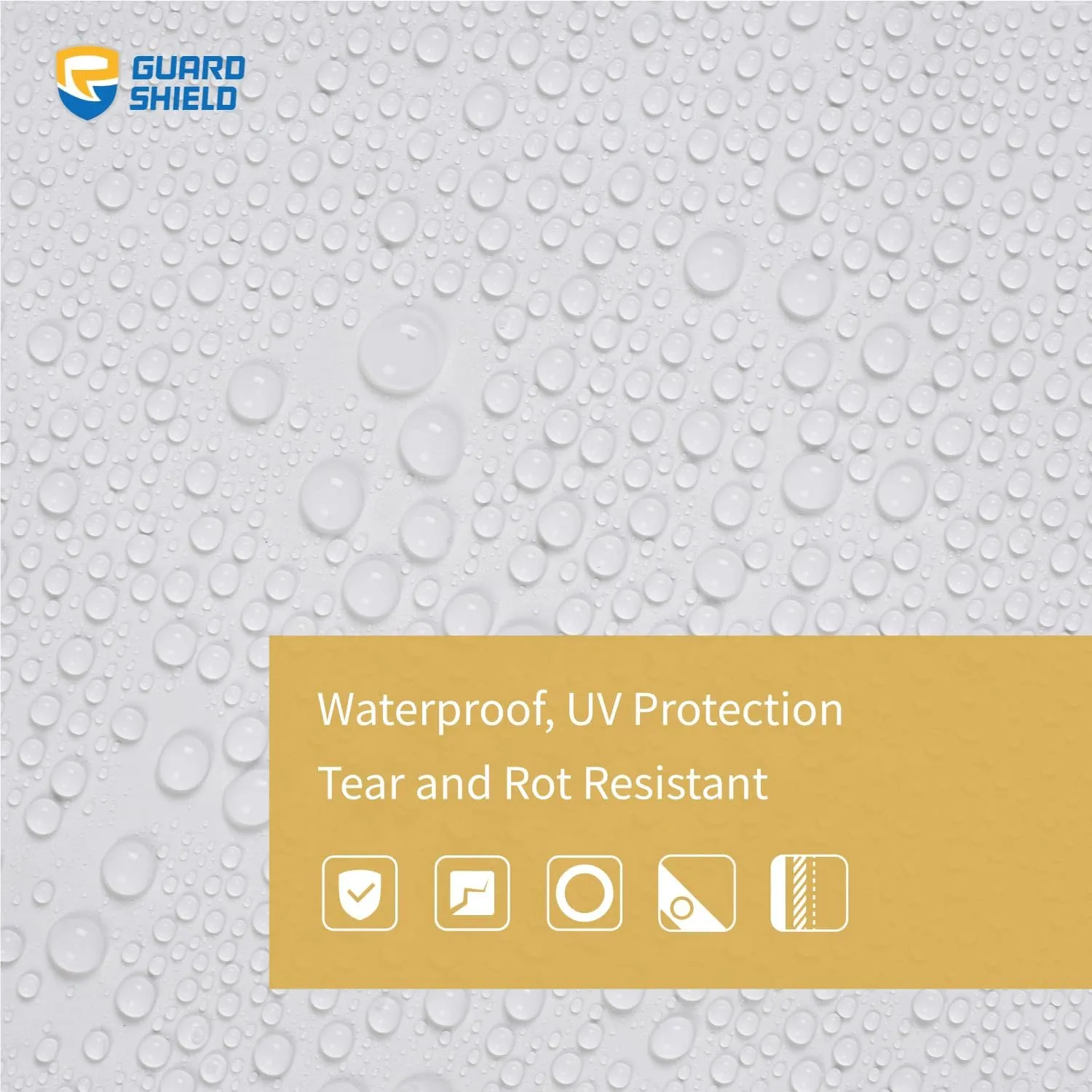 GUARD SHIELD White Tarp Waterproof 12x20 Feet Medium Duty All Purpose Poly Tarps Cover 7mil