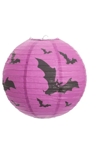 Halloween Batty Purple Paper Lantern Decoration