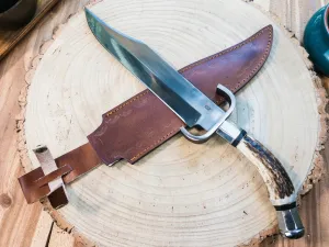 Handmade Bowie Knife with Antler Handle