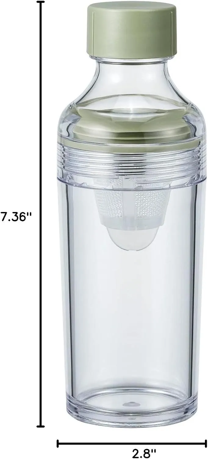 Hario Cold Brew Tea Portable Bottle, 160ml, Smoky Green
