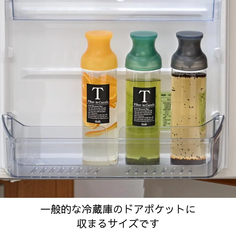 HARIO FIR-100-TG Filter-In Bottle, Carafe, Practical Capacity, 33.8 fl oz (1,000 ml), Green, Cold Brew Tea, Made in Japan