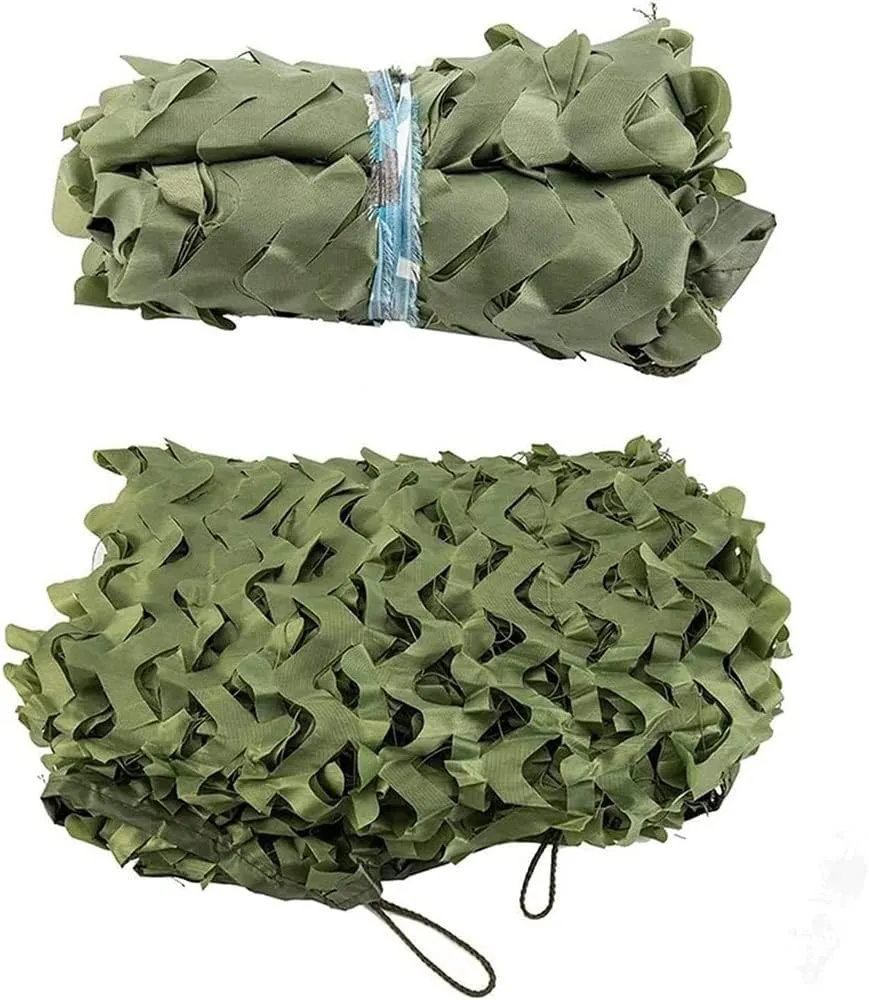 HCZION Camo Tarp Netting 2mx3m-6.6x9.8ft 2mx4m-6.6x13ft 3mx4m-9.8x13ft 4mx5m-13x16.4ft Army Military Camouflage Nets Lightweight Hunting Nets (Size : 4mx10m-13x32.8ft)