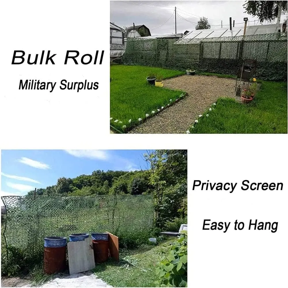 HCZION Camo Tarp Netting 2mx3m-6.6x9.8ft 2mx4m-6.6x13ft 3mx4m-9.8x13ft 4mx5m-13x16.4ft Army Military Camouflage Nets Lightweight Hunting Nets (Size : 4mx10m-13x32.8ft)