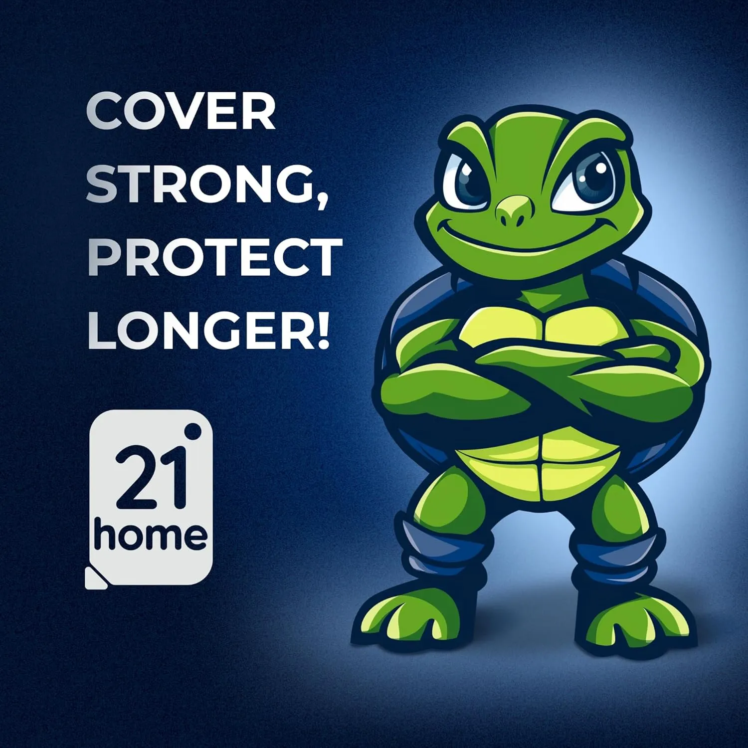 Heavy-Duty Blue Poly Tarp 8' x 10' – UV-Resistant, Waterproof, Weatherproof, Multipurpose Tarp for Cars, Boats, RVs, and Outdoor Use – 5 Mil Thick Polyethylene Cover by 21 Home
