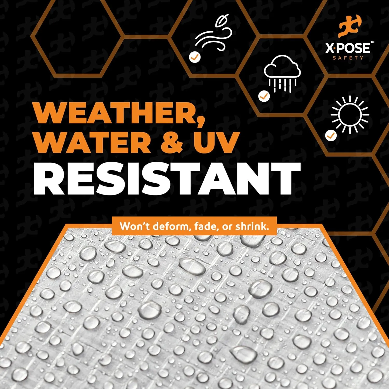 Heavy Duty Poly Tarp -10' x 15'- 10 Mil Thick Waterproof, UV Blocking Protective Cover - Reversible Silver and Black - Laminated Coating - Grommets - by Xpose Safety
