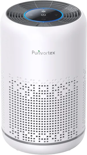 HEPA Air Purifier for Bedroom – Filters Smoke Dander Hair Odors - Portable with Fragrance Sponge - Sleep Mode and Speed Control - AC300 (White)