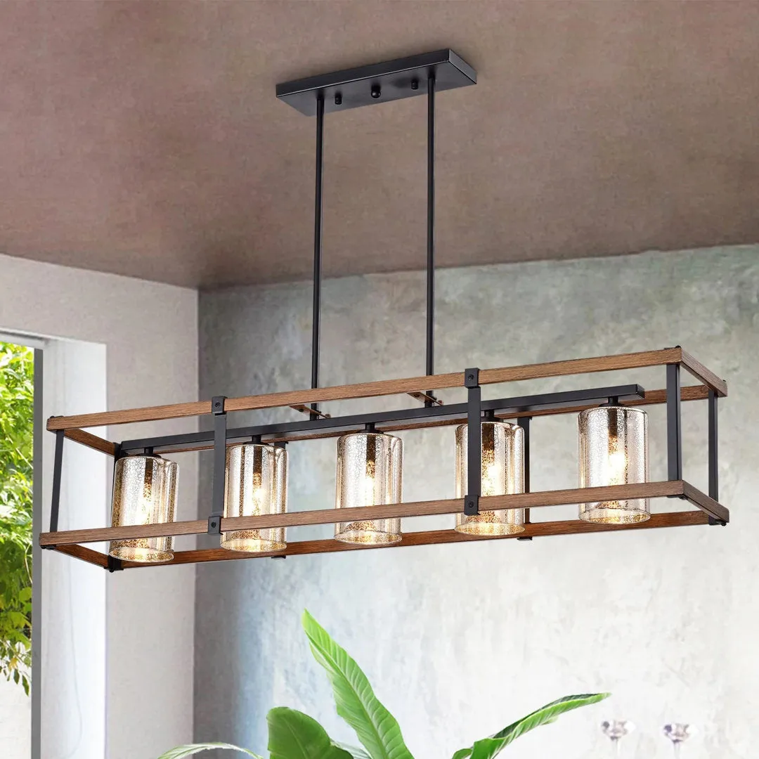 Hibner 5 - Light Kitchen Island Linear Pendant Laurel Foundry Modern Farmhouse®