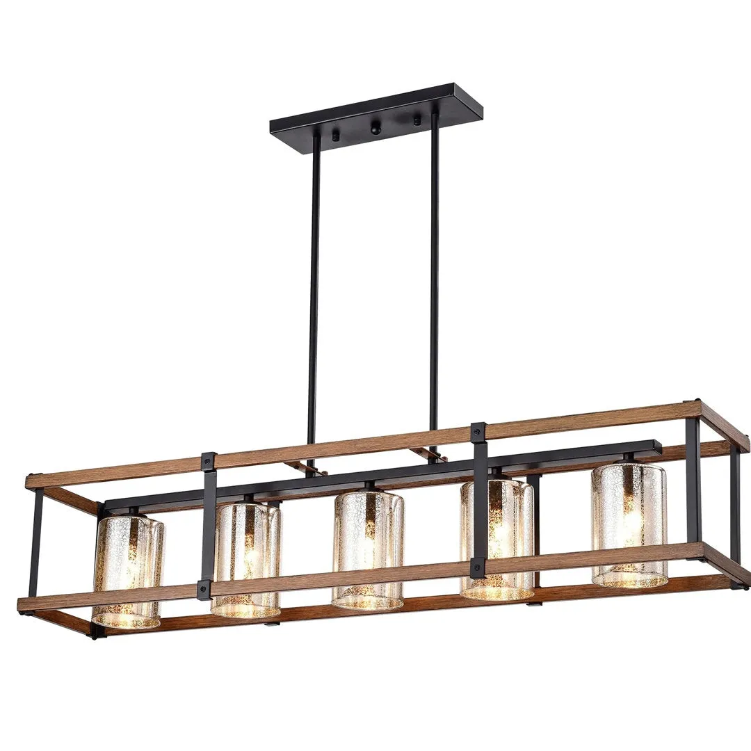 Hibner 5 - Light Kitchen Island Linear Pendant Laurel Foundry Modern Farmhouse®
