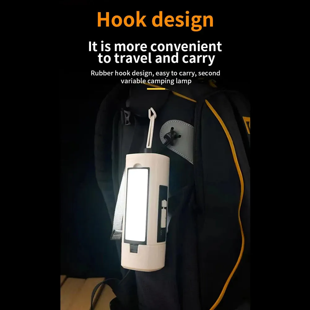High Power Foldable 3 Light Modes Portable Lantern Digital Display 360° Rotation Lamp Strong Magnetic Attract for Emergency Camp