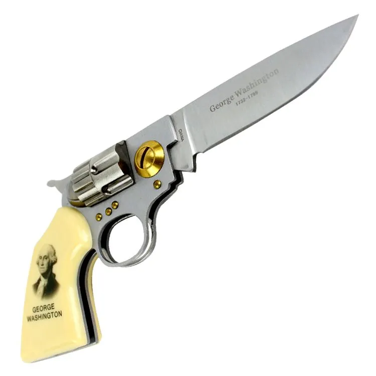 High Quality Defender George Washington Gun Folding Knife KB309GW-2