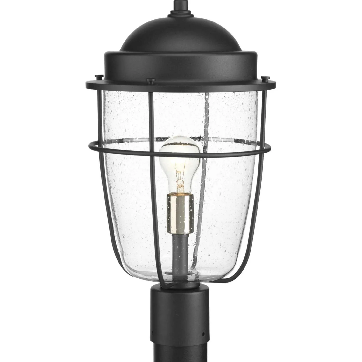 Holcombe One Light Post Lantern in Black