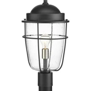 Holcombe One Light Post Lantern in Black