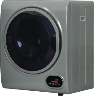 HOMCOM Portable Clothes Dryer, Compact Laundry Dryer with 1.5 cu.ft Stainless Steel Drum, Intelligent Drying, 120V 850W Front Load Electric Dryer for Apartments, Dorms, RVs - Charcoal Gray