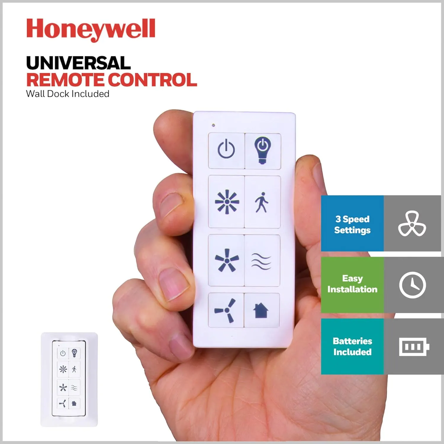Honeywell Ceiling Fans Bonterra Modern 52 Inch Ceiling Fan with Light, Remote Control Fan, LED Indoor Fan with 5 Blades, Brown Pine and Black Blade Finish Options, Matte Black (50690-01)