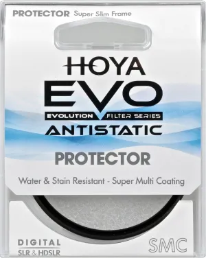 Hoya Evo Antistatic Protector Filter - 77mm - Dust / Stain / Water Repellent, Low-Profile Filter Frame