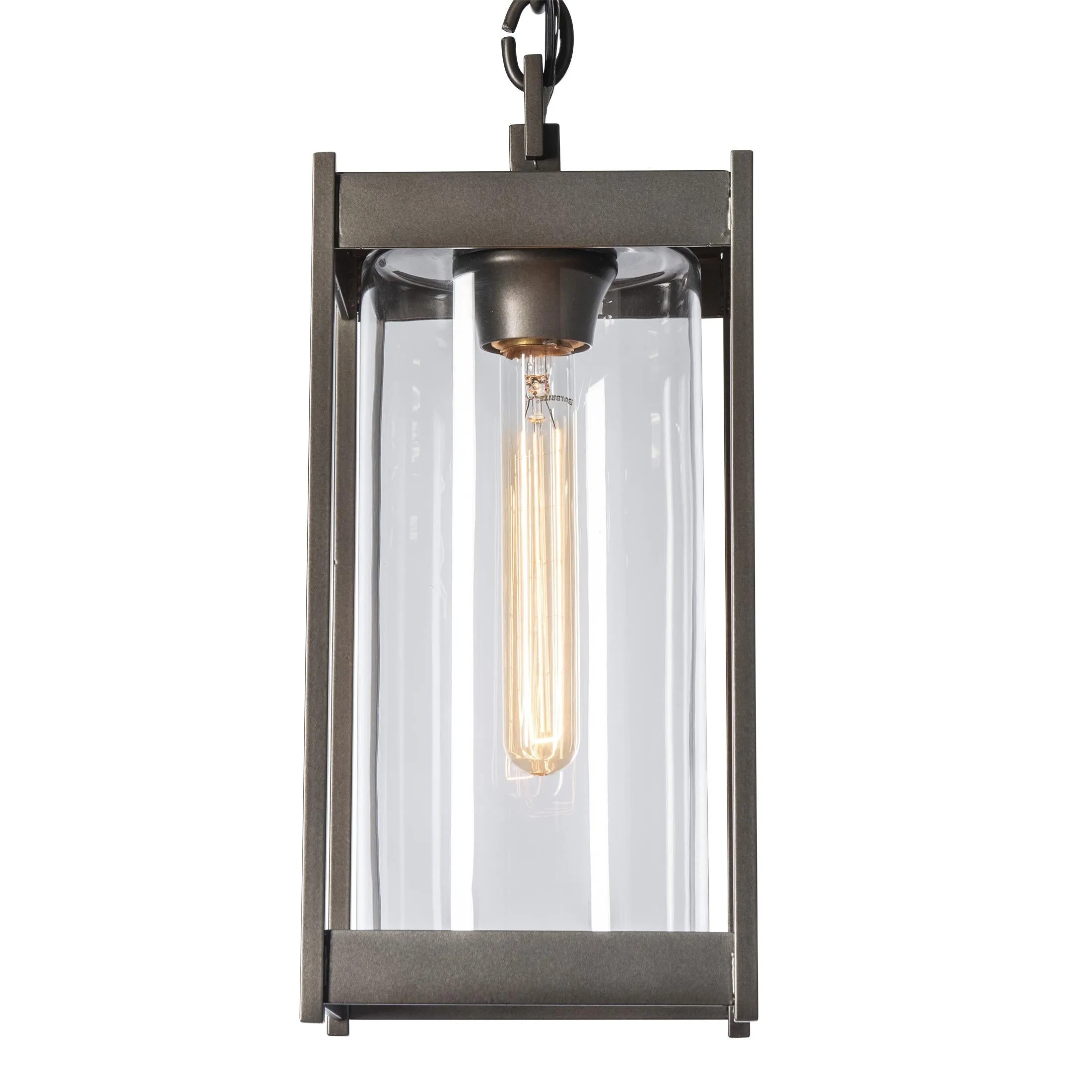 Hubbardton Forge 2023 Coastal Dark Smoke Clear Glass (Zm) Cela Medium Outdoor Lantern