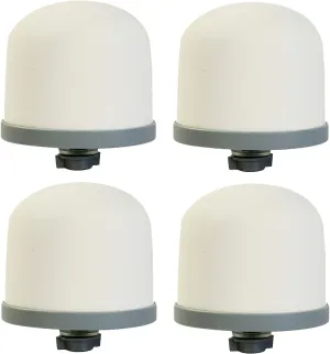 Huining Ceramic Dome Water Filter, Replacement Filter for Water Pre-Filtration Unit Filter Media Replacement 0.15 to 0.5 Micron for Household Water Bucket Filtration System Water Pitcher (4pcs)